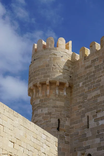Alexandrie Égypte Détail Citadelle Qaitbay Construite Par Sultan Qaitbay 1477 — Photo