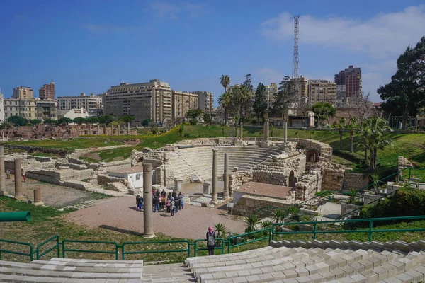 Alejandría Egipto Teatro Romano Kom Dikka Proyecto Arqueológico Polaco Egipcio — Foto de Stock