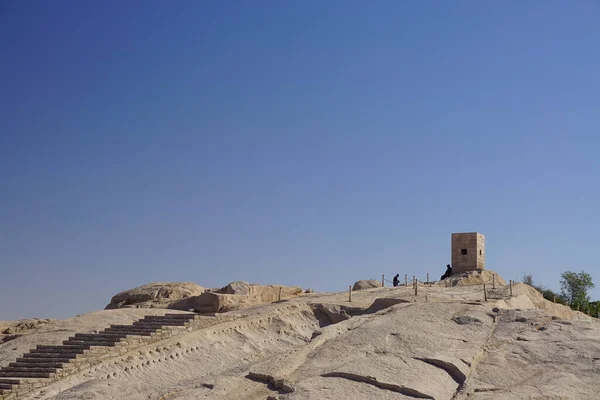Assouan Egypte Escaliers Menant Sommet Site Obélisque Inachevé Dans Une — Photo
