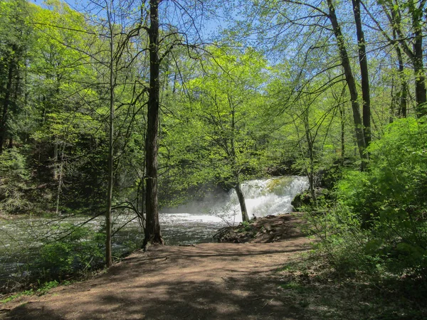 Middlefield Middletown Connecticut Wadsworth Falls Coginchaug Folyón Wadsworth Falls Nemzeti — Stock Fotó