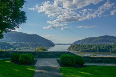 West Point, New York: View of the Hudson River looking north from the Overlook at the United States Military Academy at West Point. clipart