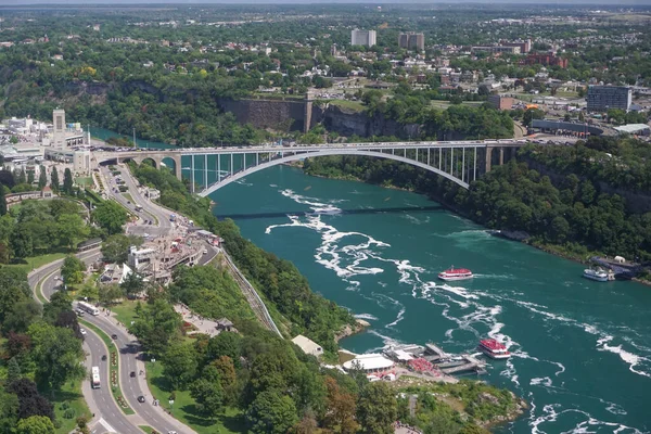 Wodospad Niagara Nowy Jork Tęczowy Most 1941 Łączy Stan Nowy — Zdjęcie stockowe