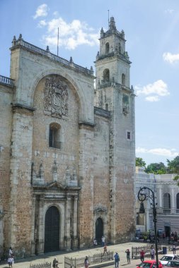 Merida, Yucatan, Meksika: The Catedral de San Ildefonso - Merida Katedrali. 1598 'de inşa edildi, Amerika kıtasının ilk katedrali oldu..