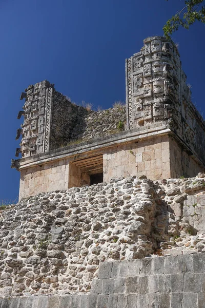 Uxmal Messico Sculture Edificio Uxmal Importante Città Maya 600 900 — Foto Stock