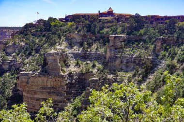 Grand Canyon Ulusal Parkı, Arizona: El Tovar Oteli, Büyük Kanyon 'un Güney Halkası.