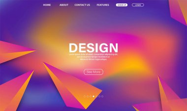 Sıvı arkaplan tasarımını kapat. İniş sayfası şablonu.