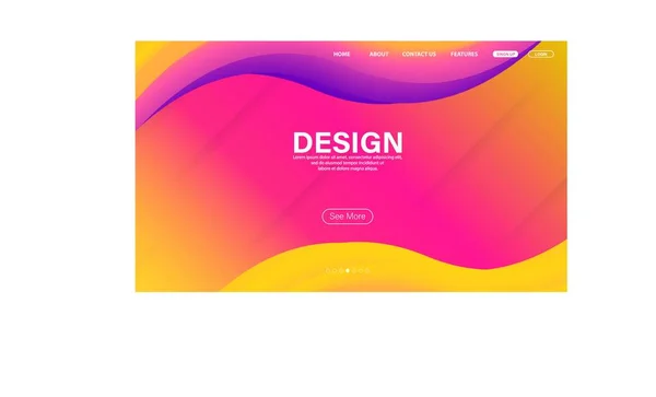 Tekutá Barva Pozadí Design Fluid Gradient Tvary Složení — Stockový vektor