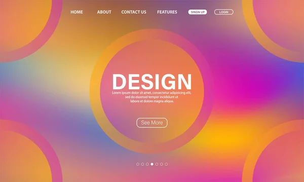 Contexte Abstrait Gradient Design Minimaliste Moderne Modèle Page Destination — Image vectorielle