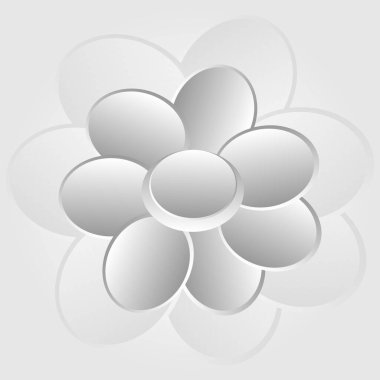 siyah ve beyaz vektör çiçekleri.