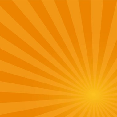 Güneş patlaması sarı vektör arkaplanı, desen düz arkaplan.