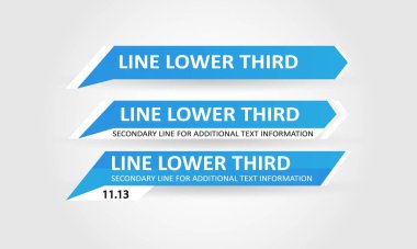 Lower Third TV Haber Çubukları Set Vektörü. Üçüncü Haberler paketi. TV Haber Çubukları Ayarlama Vektörü.