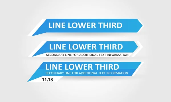 Вектор Набора Новостей Третьего Канала Новости Нижние Третьи Телевизионные Новости — стоковый вектор