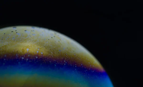 Структура Текстурный Мыльный Пузырь Абстрактный Черный Фон — стоковое фото