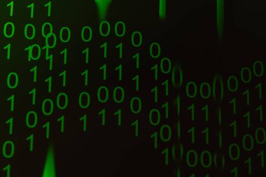 Laptop ekran piksel çözünürlüğündeki ikili sayılar.