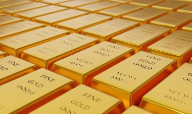 Altın yığını. 1000 gram, 3D görüntüleme..