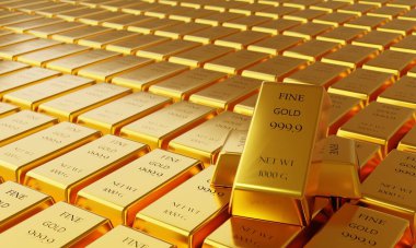 Altın yığını. 1000 gram, 3D görüntüleme..