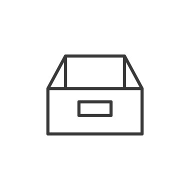 Kutu simgesi. Lojistik sembol modern, basit, vektör, web sitesi tasarımı için simge, mobil uygulama, ui. Vektör İllüstrasyonu
