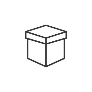 Kutu simgesi. Lojistik sembol modern, basit, vektör, web sitesi tasarımı için simge, mobil uygulama, ui. Vektör İllüstrasyonu