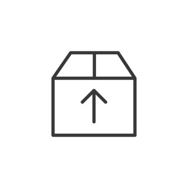 Paket paket simgesi. Lojistik sembol modern, basit, vektör, web sitesi tasarımı için simge, mobil uygulama, ui. Vektör İllüstrasyonu