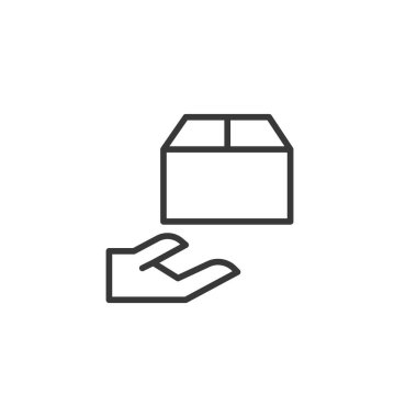 Paket paket simgesi. Lojistik sembol modern, basit, vektör, web sitesi tasarımı için simge, mobil uygulama, ui. Vektör İllüstrasyonu