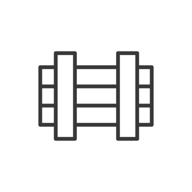 Tahta kutu ikonu. Lojistik sembol modern, basit, vektör, web sitesi tasarımı için simge, mobil uygulama, ui. Vektör İllüstrasyonu