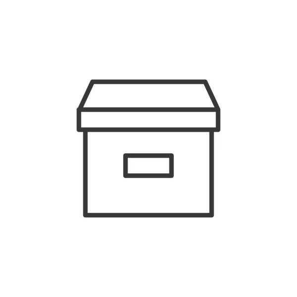 Ícone Caixa Escritório Símbolo Logístico Moderno Simples Vetor Ícone Para — Vetor de Stock