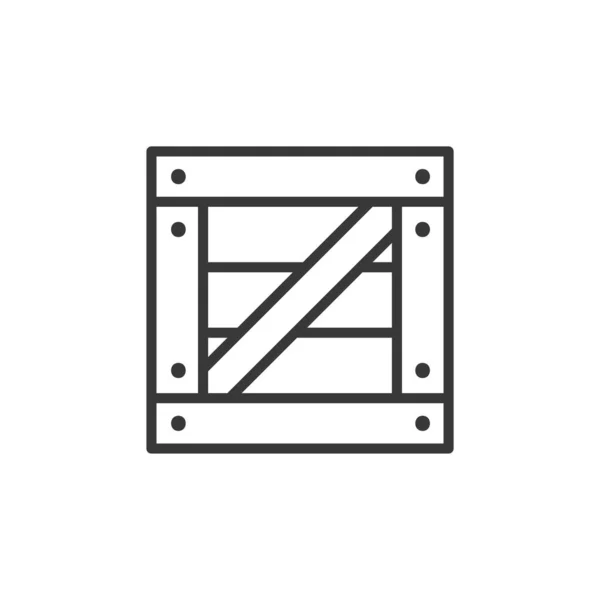 Icono Caja Madera Símbolo Logístico Moderno Simple Vector Icono Para — Vector de stock