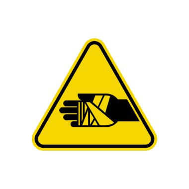 Chemical Burns Hazard Sign. Yellow Triangle Warning Symbol Simple, Flat Vector, Icon You Can Use Your Website Design, Mobile App Or Industrial Design. Vector Illustration clipart