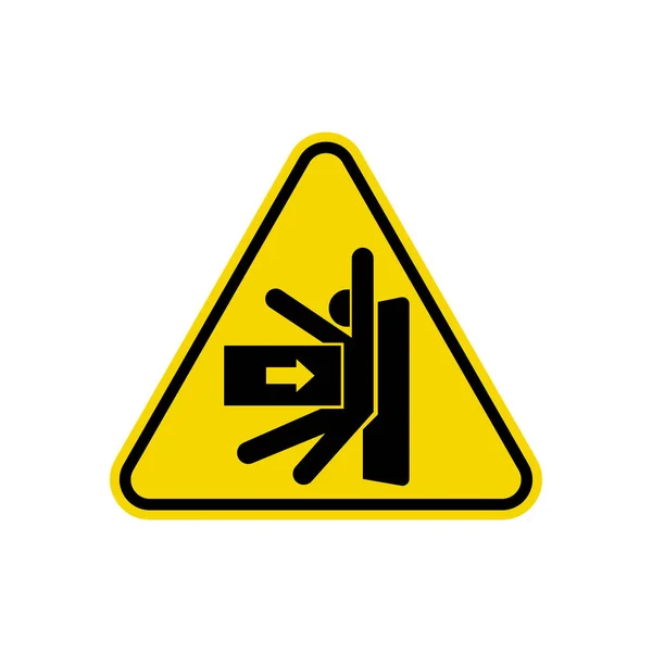 Body Crush Zeichen Iso Dreieck Warnsymbol Einfache Flache Vektor Symbol — Stockvektor