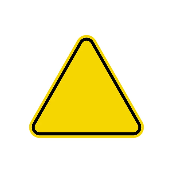 Sinal Precaução Símbolo Advertência Triângulo Amarelo Simples Plano Vetor Ícone — Vetor de Stock