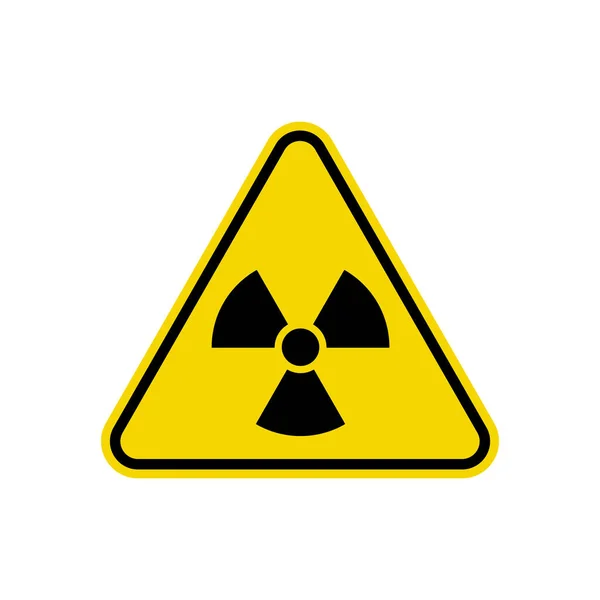 辐射信号 Iso三角形警告符号简单 平面向量 图标您可以使用您的网站设计 移动应用程序或工业设计 病媒图解 — 图库矢量图片