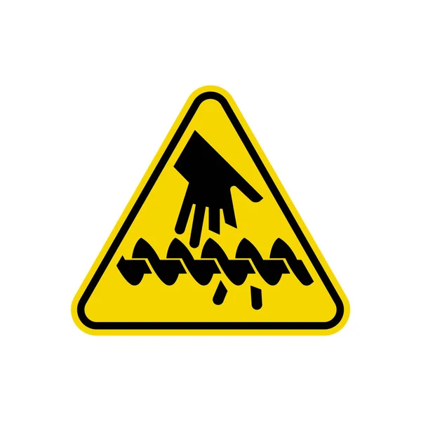 Треугольный Знак Предупреждающий Палец Символ Осторожности Простой Плоский Вектор Иконка — стоковый вектор
