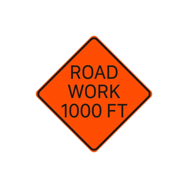 Vägarbete 100 Skylt Road Sign Symbol Modern Enkel Vektor Ikon — Stock vektor