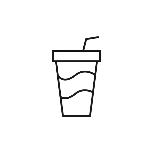 Ice Drink Kopp Ikon Vektor Illustration — Stock vektor