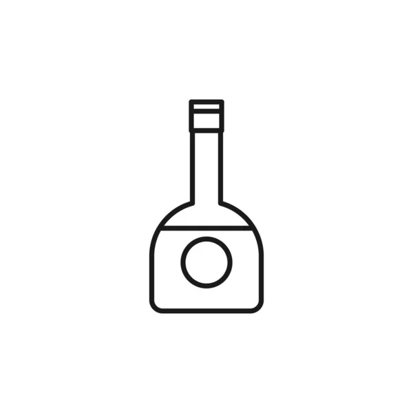 Martini Fles Icoon Alcohol Drank Symbool Modern Eenvoudig Vector Icoon — Stockvector