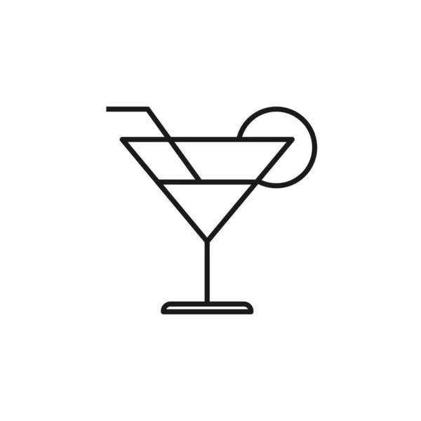 Cocktail Symbol Getränkesymbol Modern Einfach Vektor Symbol Für Website Design — Stockvektor