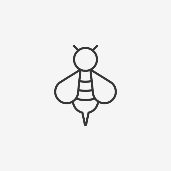 Bee Modern Simple Vector Icon — Stock Vector