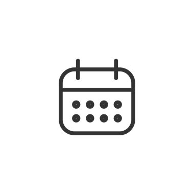 Takvim simgesi. Web sitesi tasarımı için modern, basit, vektör, simge, mobil uygulama, ui. Vektör İllüstrasyonu