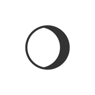 Yarım Ay simgesi. Astronomik sembol modern, basit, vektör, web sitesi tasarımı için simge, mobil uygulama, ui. Vektör İllüstrasyonu