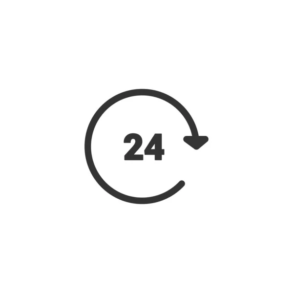 24Hrs 아이콘 서비스 사이트 디자인 아이콘 모바일 사기적 — 스톡 벡터