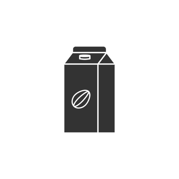 Almond Milk Box Icon Milk Package Symbol Modern Simple Vector — Stock Vector
