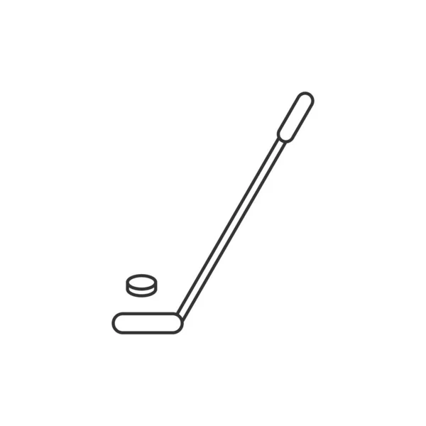Bastone Hockey Icona Del Disco Simbolo Hockey Moderno Semplice Vettore — Vettoriale Stock