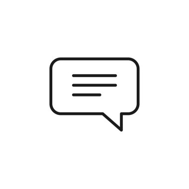 Konuşma balonu ikonu. Sohbet sembolü modern, basit, vektör, web sitesi tasarımı için simge, mobil uygulama, ui. Vektör İllüstrasyonu