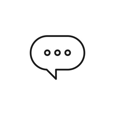 Konuşma balonu ikonu. Sohbet sembolü modern, basit, vektör, web sitesi tasarımı için simge, mobil uygulama, ui. Vektör İllüstrasyonu