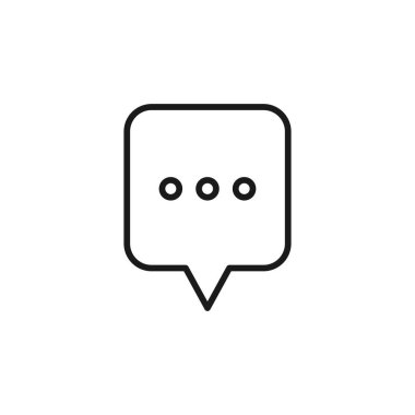 Konuşma balonu ikonu. Sohbet sembolü modern, basit, vektör, web sitesi tasarımı için simge, mobil uygulama, ui. Vektör İllüstrasyonu