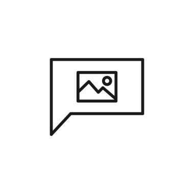 Konuşma balonu ikonu. Sohbet sembolü modern, basit, vektör, web sitesi tasarımı için simge, mobil uygulama, ui. Vektör İllüstrasyonu