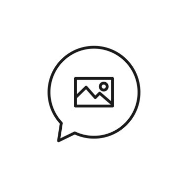 Konuşma balonu ikonu. Sohbet sembolü modern, basit, vektör, web sitesi tasarımı için simge, mobil uygulama, ui. Vektör İllüstrasyonu