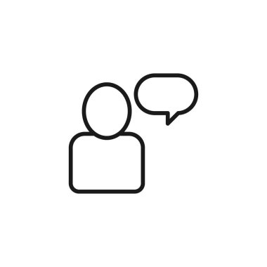 Konuşma balonu ikonu. Sohbet sembolü modern, basit, vektör, web sitesi tasarımı için simge, mobil uygulama, ui. Vektör İllüstrasyonu