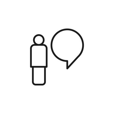 Konuşma balonu ikonu. Sohbet sembolü modern, basit, vektör, web sitesi tasarımı için simge, mobil uygulama, ui. Vektör İllüstrasyonu