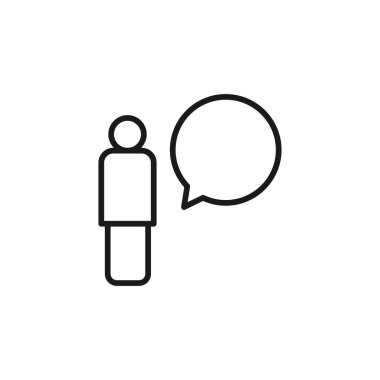 Konuşma balonu ikonu. Sohbet sembolü modern, basit, vektör, web sitesi tasarımı için simge, mobil uygulama, ui. Vektör İllüstrasyonu